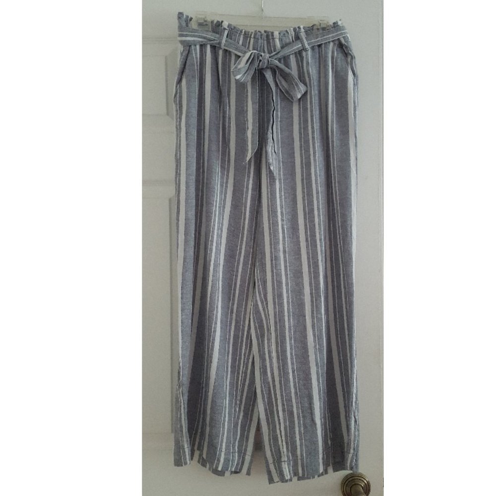 LOFT | Wide-Leg Linen Pants | M